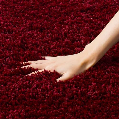 Image of Super Soft Microfiber Bedside Runner for Bedroom, Kitchen, Office, 2 x 5 Feet Colour: Maroon | Thickness 1.5 Inches