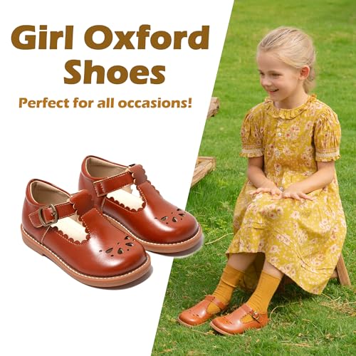 Image of PHIRAMIN Toddler Girl Mary Jane Dress Shoes-Little Girl School Uniform Shoes for Wedding Party