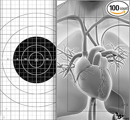Precision Tactical Law Enforcement Shooting Target - Dual-Sided Paper Target for Rifle...