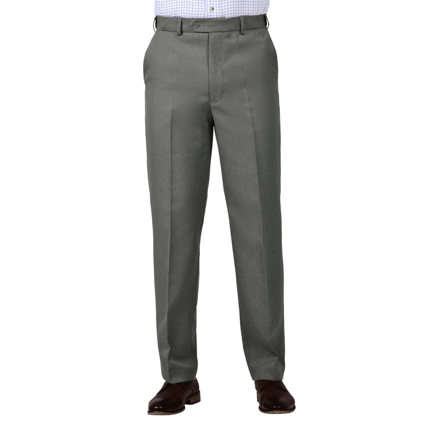 James Holton Mens Smart Comfort Trousers with 2" Self-Adjusting Waist 42W / 29L Grey