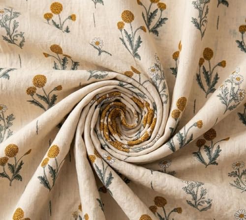 Image of Castiqa Elastic Fitted Supersoft Premium GlaceCotton 200TC Queen Size Floral Bedsheets with 2 Pillow Covers (Fits Upto Mattress of 8Inches) (Queen (60x78), Cream Orchid)
