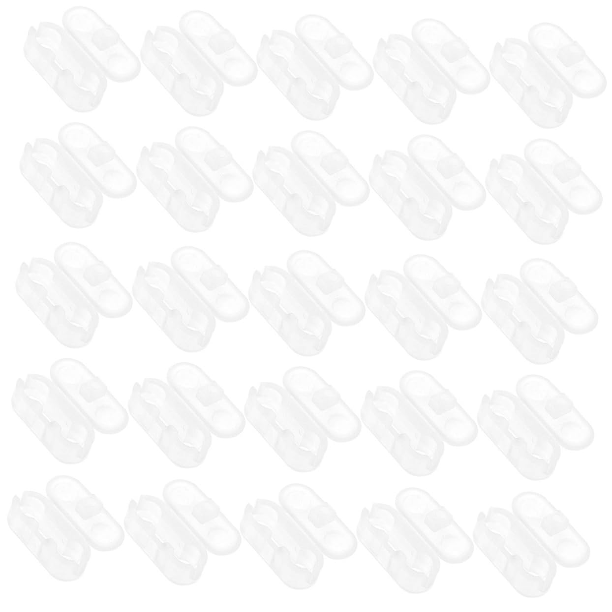 QUMIIRITY 60pcs Plastic Roller Blind Chain Connectors Transparent Vertical Blinds Beaded Pull Chain Accessories for Easy Replacement and Repair