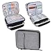 Damero Double Layer Electronics Organizer, Travel Accessories Carry Bag with 9.7''iPad Sleeve for Passport, Business Cards, Document, Pens, Smart Design and Premium Quality, Dark Gray