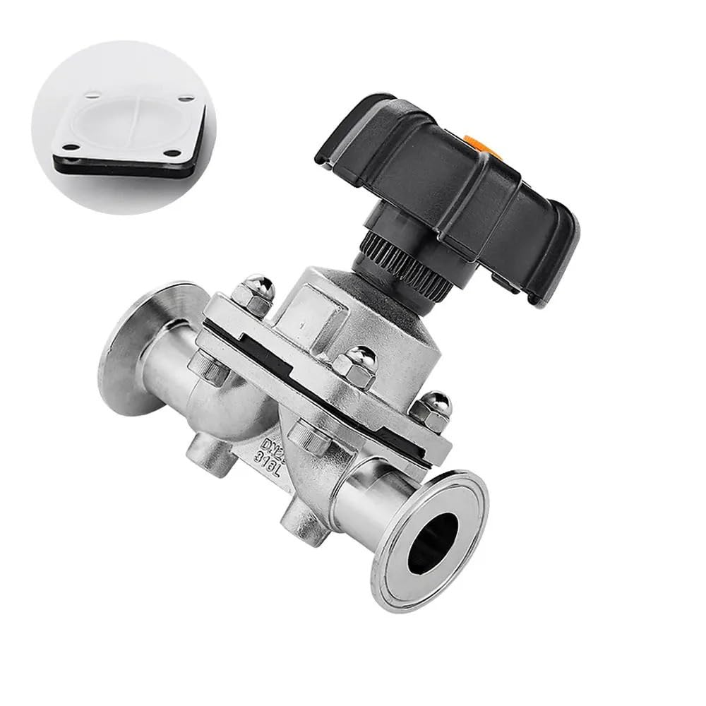 Huuoqiwy Split Diaphragm Fit 12.7Mm-51Mm Pipe Od X 1.5" 2" Tri Clamp Diaphragm Sus 316L Stainless Steel For Homebrew Beer Brewing(,51Mm Od K64mm)