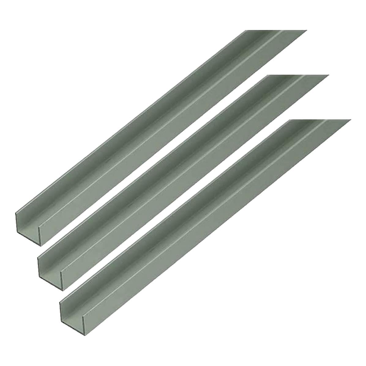 Alberts 485603 Profilé en U | spécialement pour panneaux agglomérés de 16 mm | aluminium, anodisé, couleur argent | 1000 x 19 x 15 mm (Lot de 3)