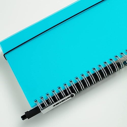 Miniatura 4 de Paquete de 4 diarios con espiral A5 con papel grueso de 120 gsm, cuaderno de espiral de cuadrícula de puntos con tapa dura de plástico y cierre de