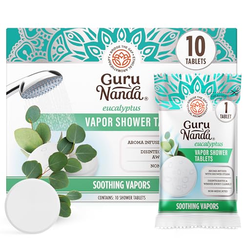 GuruNanda Eucalyptus Vapor Shower Tablets, Clean-Dissolving Aroma...