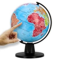 ORBIT Globes & Maps - Schülerglobus - 16cm Mini-Globus mit stabilem, schwarzem Standfuß, Kartenbild 2026 politisch, aktuelles deutsches Kartenbild