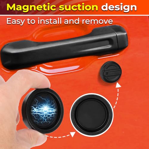 Image of CALBEAU Keyhole Covers Compatible with 2018-2026 Jeep Wrangler JL and Gladiator JT Front Door, Strong Magnet Keyhole Decor Accessories for Door Lock Protection (Classic 2PCS 2007-2018)