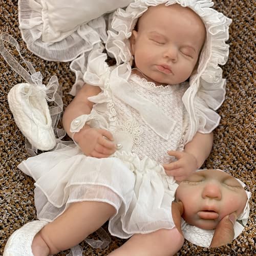 Muñeca Reborn bebé realista de silicona 18 pulgadas miniatura 1