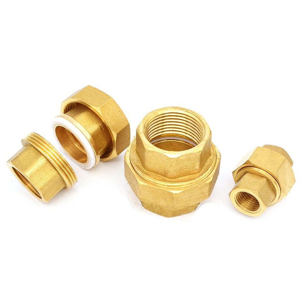 Connettore rubinetto, 1 raccordo idraulico in ottone, for raccordi mobili for serbatoio dell'acqua con giunto mobile, filettatura femmina 1/4" 3/8" 1/2" 3/4" 1" ，Raccordi in ottone(3/4")