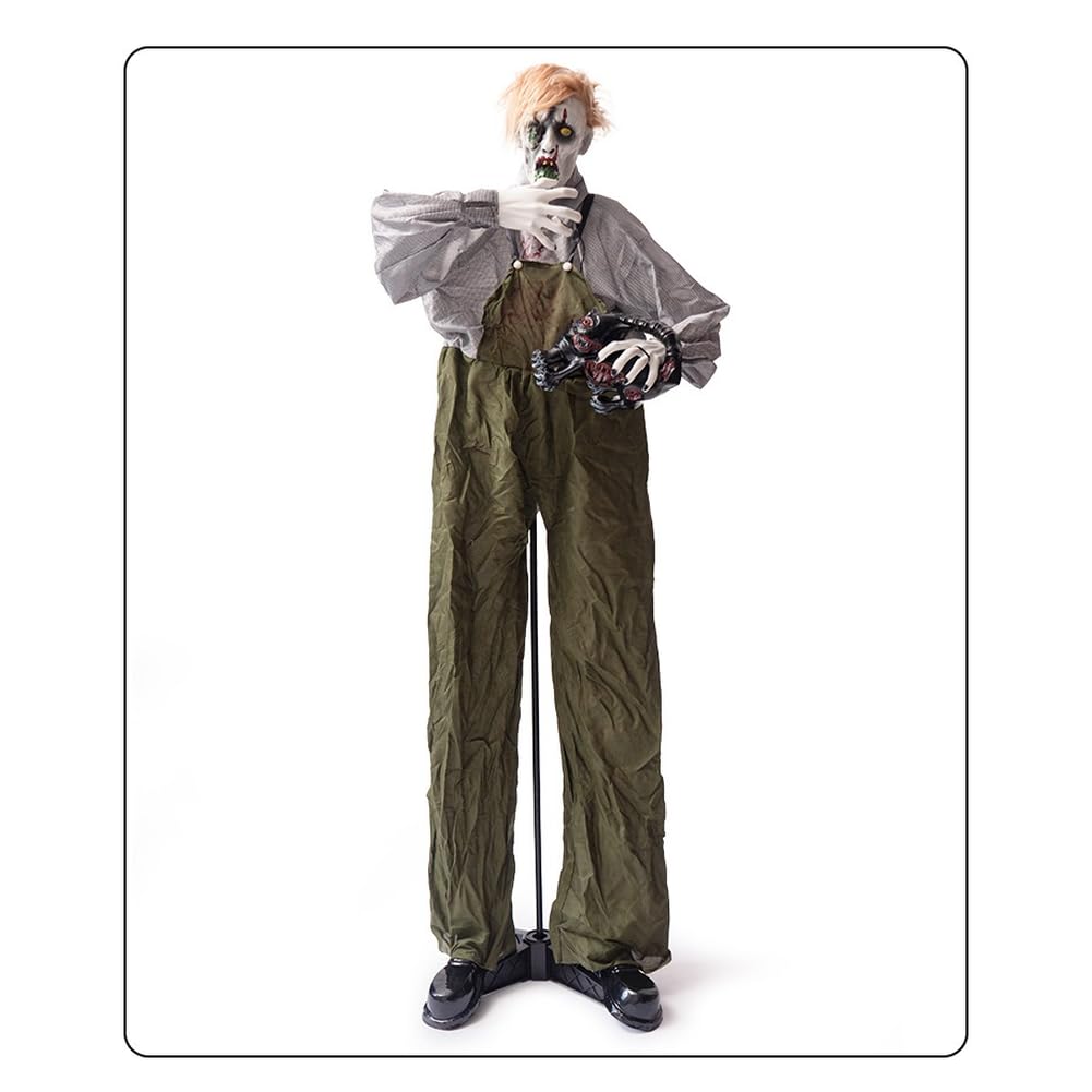 Halloween 190 Cm Tuta Animata Zombie Con Gatto Outdoor Elettrico Decor Halloween Decor Halloween Tovaglia