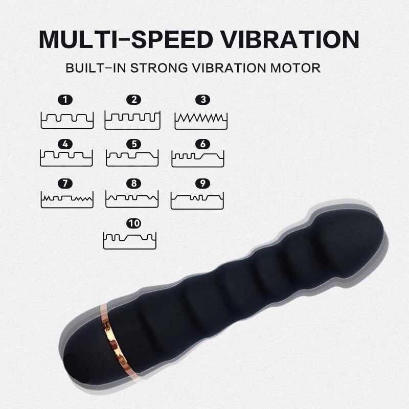 Female Vibrator, Multi-Mode Wand Massager, 10 Mode Vibration, Medical Grade Silicone,Wave Type Wand Design, 100% Waterproof