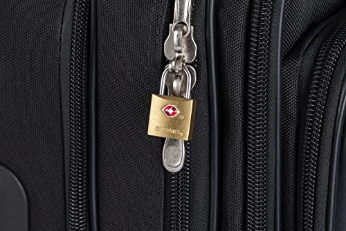 Brinks - 22Mm Tsa Approved Solid Brass Keyed Travel Padlock, 4-Pack - Chrome Plated With Hardened Steel Shackle, Tsa Approved Lock For Travel And Inspection #TOP5