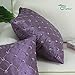 CaliTime Pack of 2 Cushion Covers Throw Pillow Cases Shells for Sofa Couch Home Decoration 18 X 18 Inches Modern Diamonds Shape Geometric Chain Embroidered Purple
