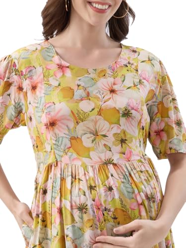 Image of AV2 Women Maternity Feeding Dress | Feeding Kurti | Nursing Dress -5071