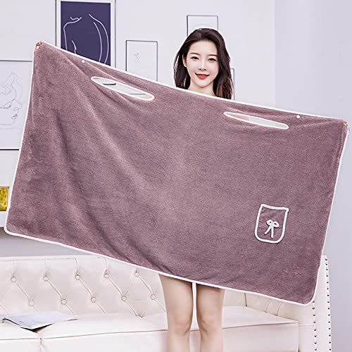 Rongxg Ladies Sling Bath Towel Wrap Women Coral Fleece Absorbent Bath Skirt Adult Wearable Bath Robe Beach Spa Sauna Shower Robe Purple One Size Bath50 #TOP3