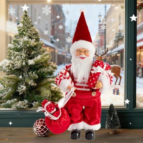 Figurine Père Noël et poupée de collection pour déco de table salon - 7