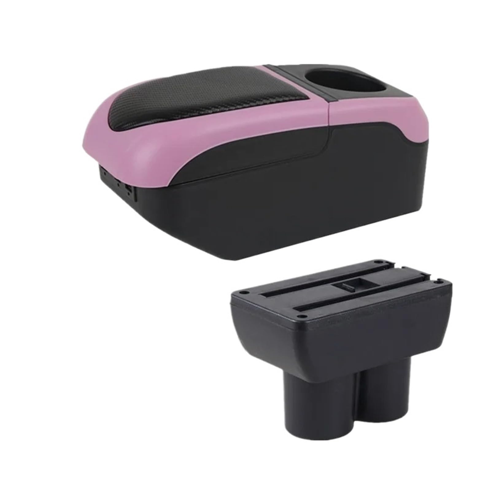 Ggwqoops Car Armrests For Suzuki For Jimny JB23 JB43 1999-2018 Car Armrest Box Interior Dedicated Retrofit Parts Center Storage Armrest Box(S1 black-pink 6USB)