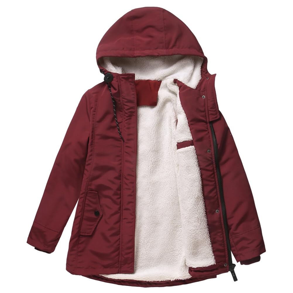 YYNUDA Femme Hiver Parka à Capuche Manteau Hiver Chaud à Capuche Veste Long
