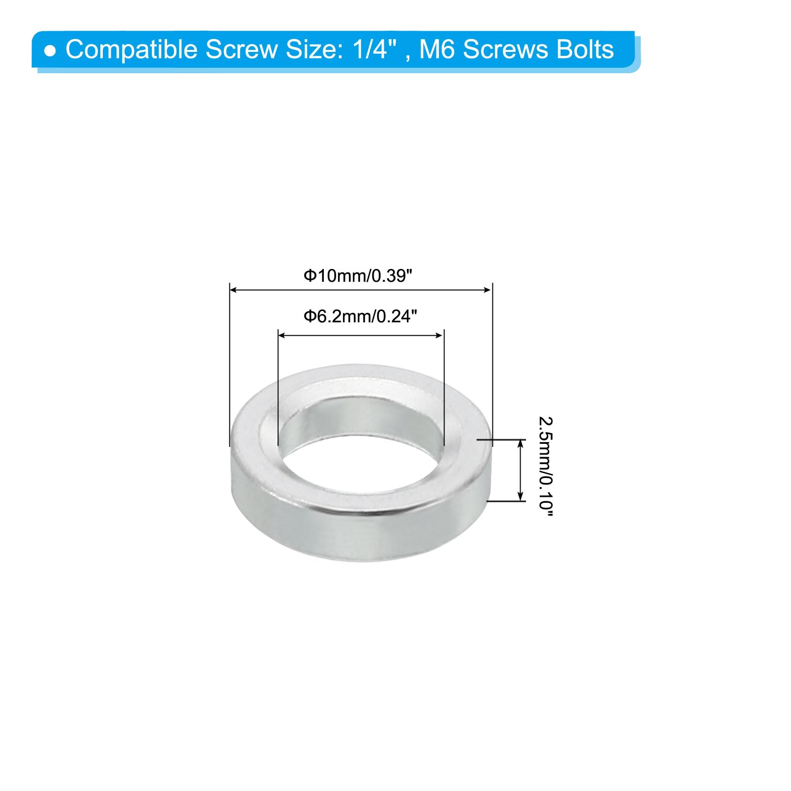 PATIKIL M6 Aluminum Spacers - Image 2
