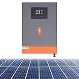 Multifunktionaler Wechselrichter/Ladegerät: Kombiniert die Funktionen von Wechselrichter, MPPT Solarladegerät und Batterieladegerät, stellt tragbare unterbrechungsfreie Stromversorgung zur Verfügung. Der LCD-Bildschirm bietet dem Benutzer konfigurierbare und leicht zugängliche Tasten wie Batterieladestrom, AC/Solar-Ladepriorität und akzeptable Eingangsspannung basierend auf verschiedenen Anwendungen.