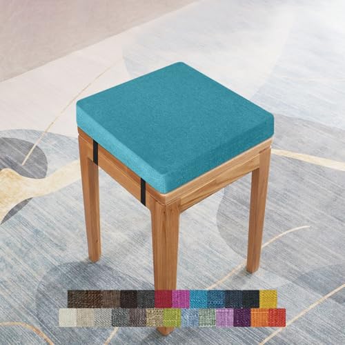 Lsjoaw 座布団 クッション 35X35X5CM 高反発 クッション 四角 ロック 座蒲 正座 スクエア タイプ 椅子 カバー取り外し可能 無地 洗える リビング ダイニング カラー24