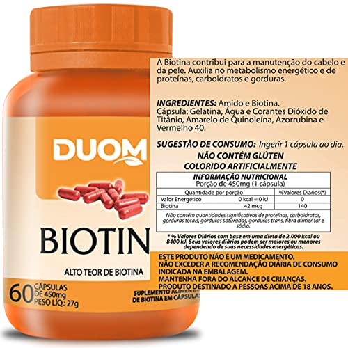 Biotina 60cps 450mg Duom