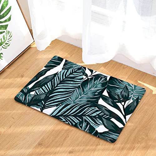 Badematten Badematte Tropical Monstera Blätter gedruckt Suede Absorbent Dusche Mat WC Teppichboden Küche Teppiche Wohnzimmer Bodenmatte (Color : 13, Size : 50x80cm) Cover