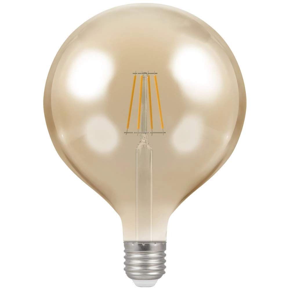 Crompton Lamps Led G125 Globe 7.5W E27 Dimmable Filament Extra Warm White Antique Bronze (60W Eqv) (3 Pack) from B&Q