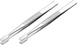 Cabilock 2pcs Lady Tweezers Electronics Tweezers Jewelry Tweezers Coin Tweezers Static Safe Tweezers Metal Stamp Tweezers Jewelry Craft Tool Nonslip Tweezers Stamper Tweezers Advanced Die