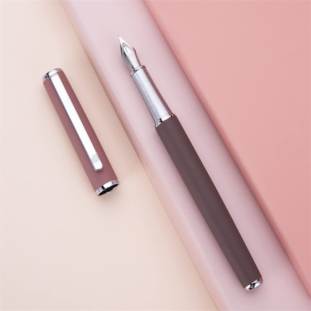 Stylo plume en métal mat avec pointe d'encre de 0,4 mm, excellente écriture, bureau