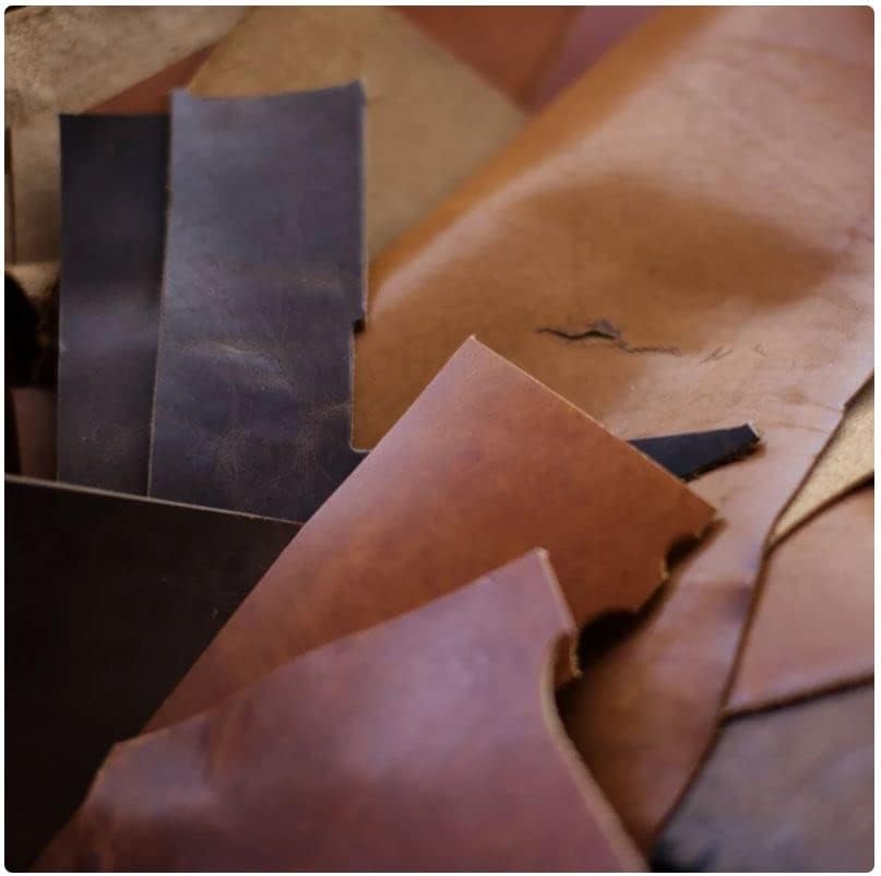 Miniatura 2 de Hojas grandes de restos de cuero para manualidades, costura, hobby, taller, manualidades, tamaños y formas de cuero, 5-15 piezas de tamaños grandes