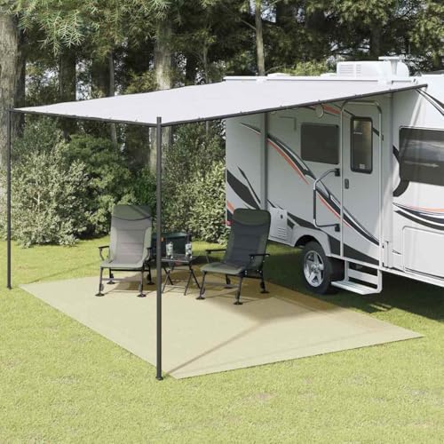 Tapis de tente anthracite en polyester léger pour protection de camping et trekking