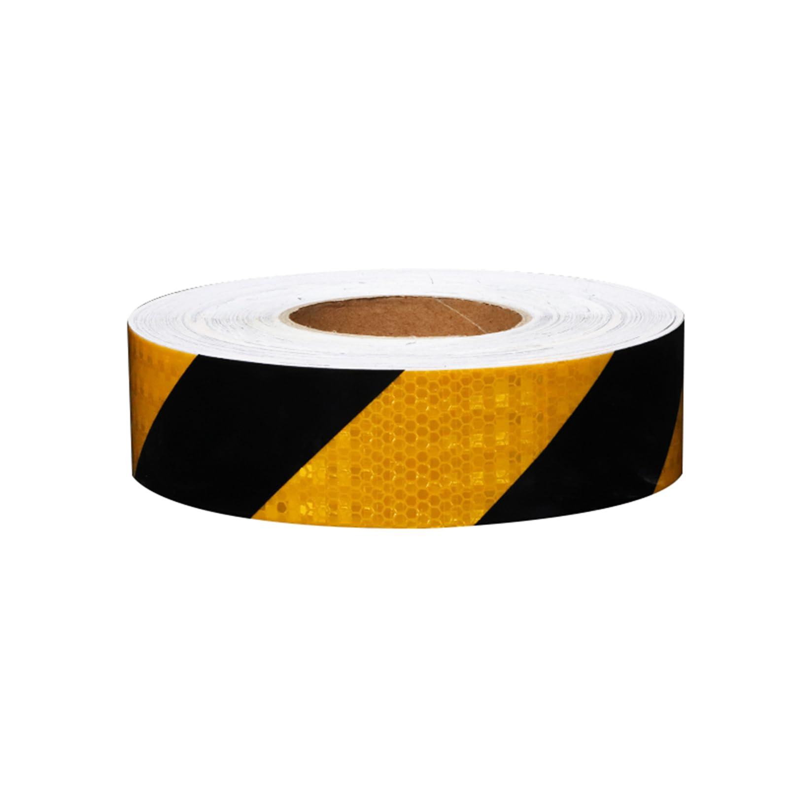 Cinta reflectante, Cinta reflectante de advertencia for exteriores de 5 cm x 50 m, resistente y adhesiva, ideal for remolques, camiones, coches, yates y vehículos. Color rojo y blanco.(Black Yellow)