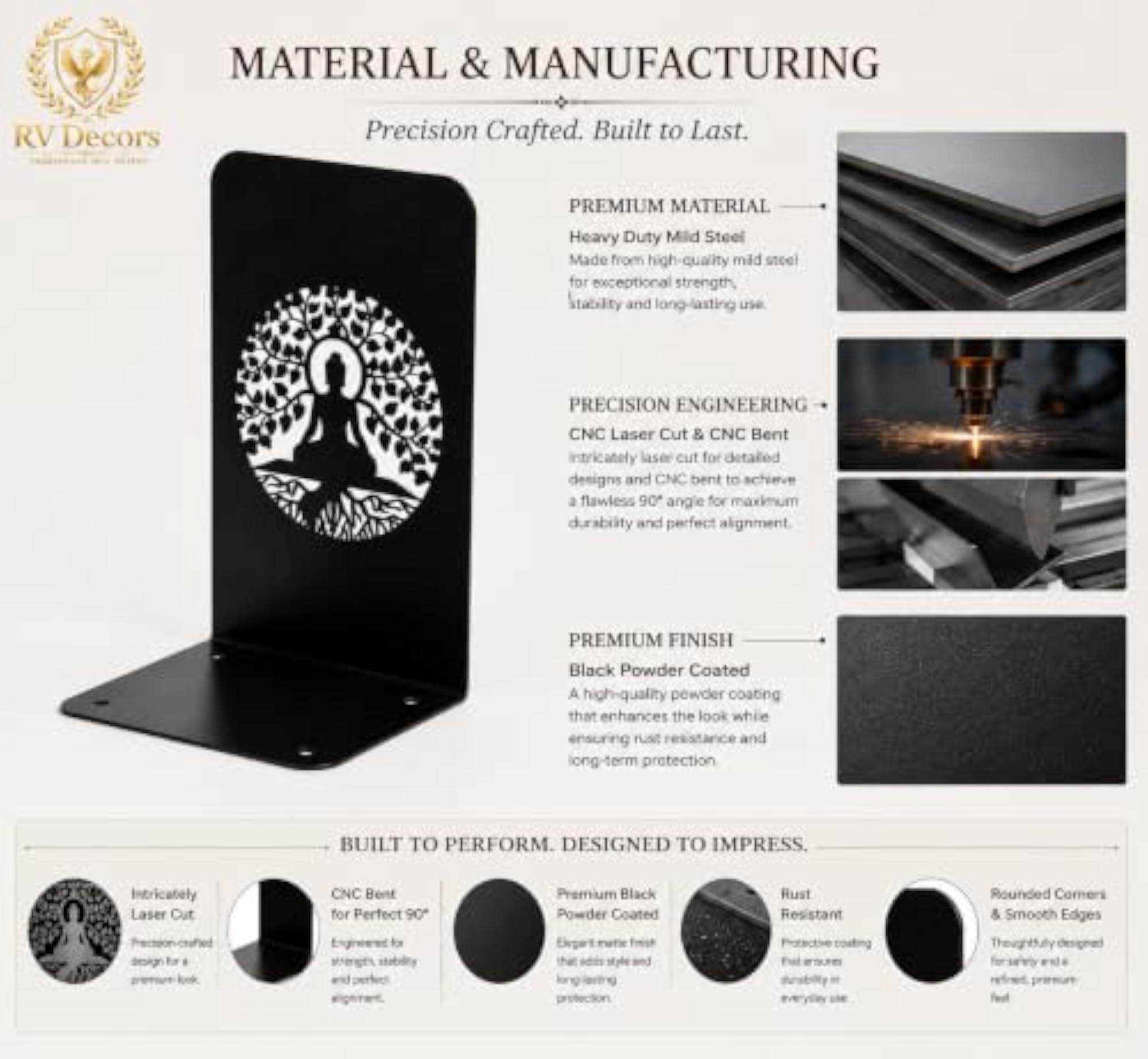 Buddha Design Book Ends for Home Decor