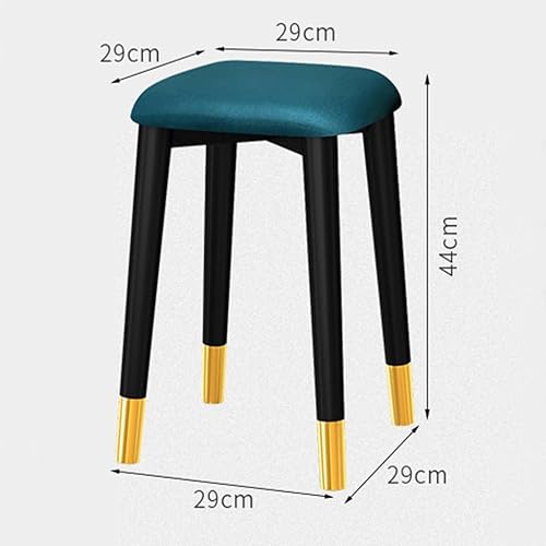 Miniatura 2 de TS TAC-SKY Scandinavian Light Luxury Household Square Stool Stackable Living Room Small Stool Round Stool Bedroom Sofa Stool Makeup Stool (Color