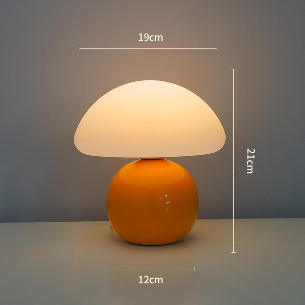 perfk Tischlampe Pilz kreatives warmes Licht modern, Orange
