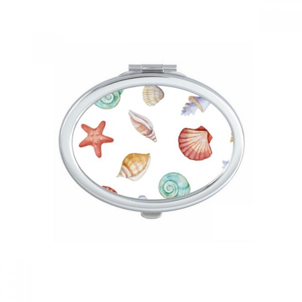 Miroir de maquillage compact ovale pour éviter les bavures, miroir de poche portable précis