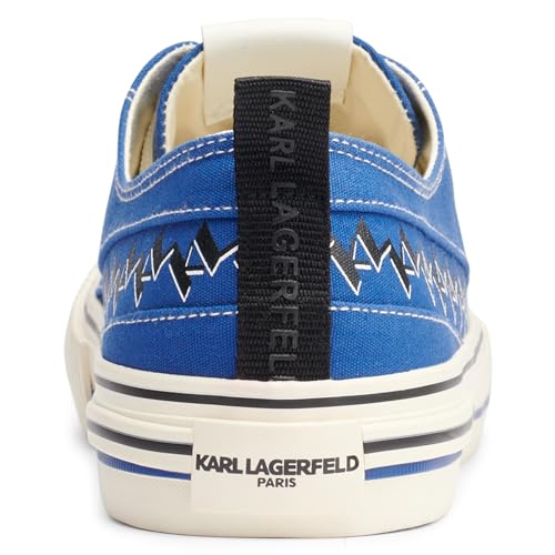 Image of Karl Lagerfeld Mens Cottom Canvas Logo Band Low Top Sneaker