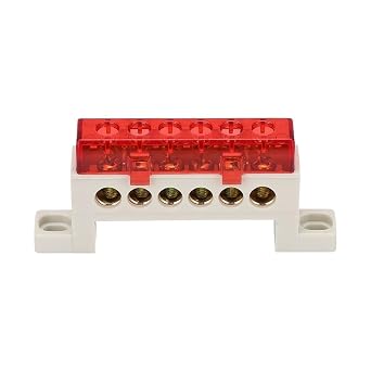 Faston Terminal Zero Wire Terminal 3/4/5/6/7/10 Hole Delivery Box Terminal Block Dust Proof Ground Copper Bar Bridge Type Covered Busbar 3Pin