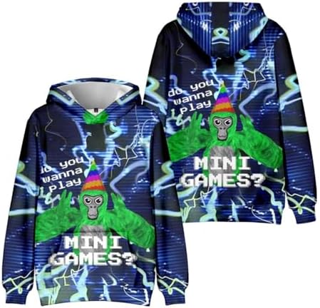 Chitoldeder Gorilla Tag Hoodie Boys 3D Monkey Gaming Printed