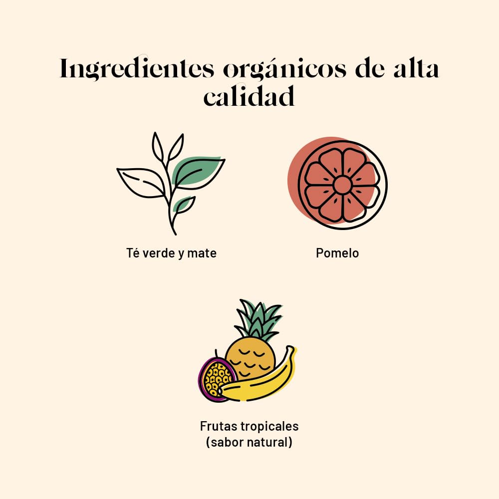 Kusmi Tea - BB Detox - Té 100% Orgánico - Mezcla de Verde y Mate Con Sabor a Pomelo - Disfrutar Caliente o Con Hielo - Juego de 2 Cajas - 2x20 Bolsas