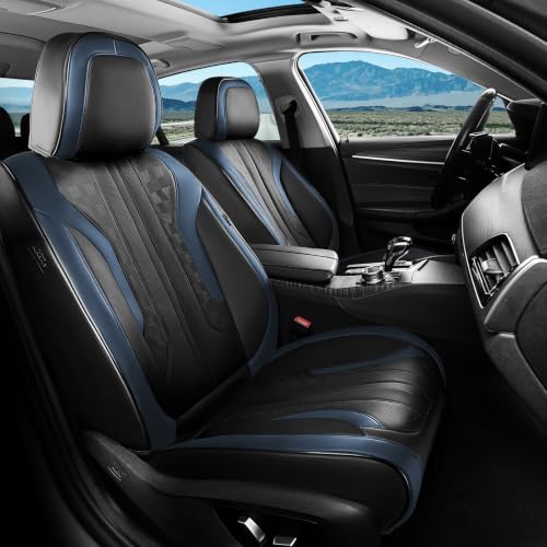 Image of Coverado Car Seat Covers, Front Covers for Cars, Car Seat Cover Front Seats, Automotive Seat Cover, Waterproof, Leather Car Seat Cushion, Universal Interior Covers Seat Protectors for Most Cars