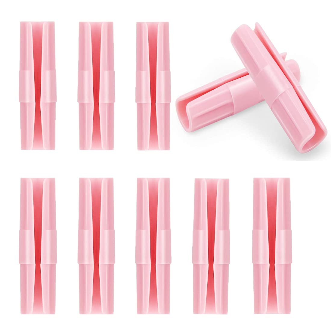 HASTHIP® Plastic 10pcs Sheet Clips Fastener Sheet Holders Keep The Bed Sheets Smooth and Tight Fit for Various Mattresses with Raised Edge (Pink)