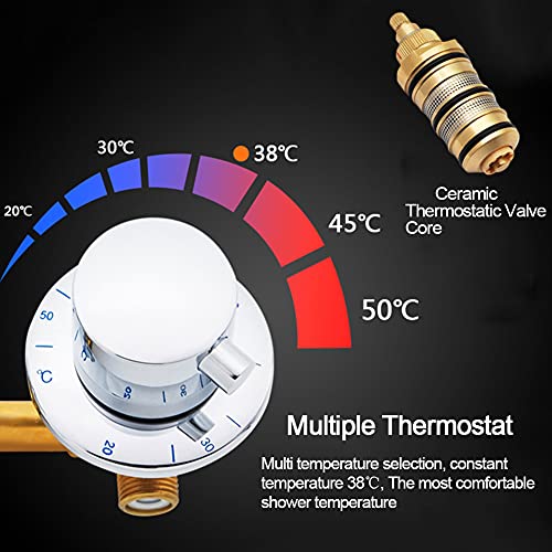 Mitigeur de douche thermostatique double commande en laiton massif durable