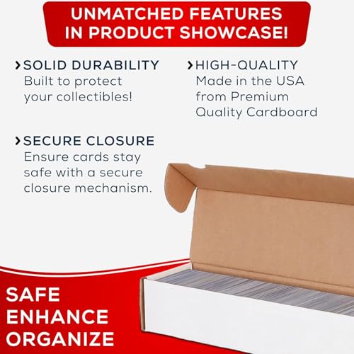 Collector'S First Pick 800COUNT3PACK 3) Premium 800 Count Storage Box Trading Card Storage Box Cardboard Perfect Baseball Card Storage Box thumb #3