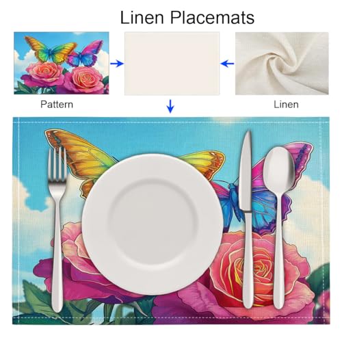 Sets de table de cuisine lavables et résistants à la chaleur lot de 6