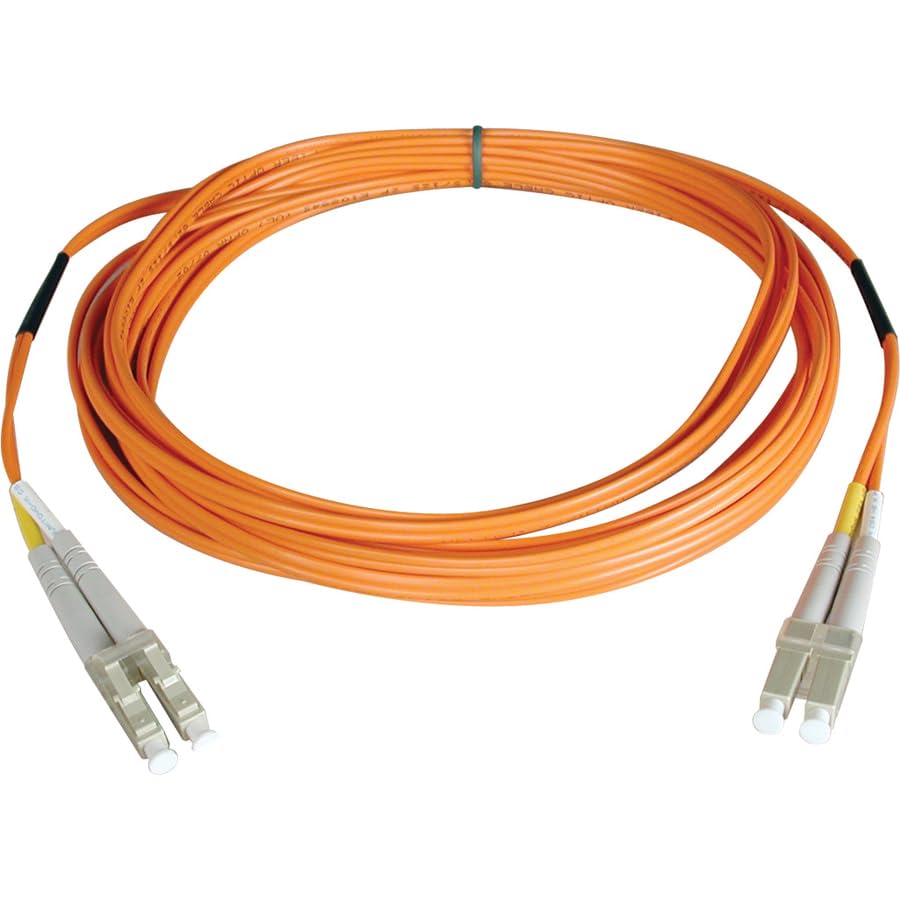 Close-up of LC Fiber Optic Connectors