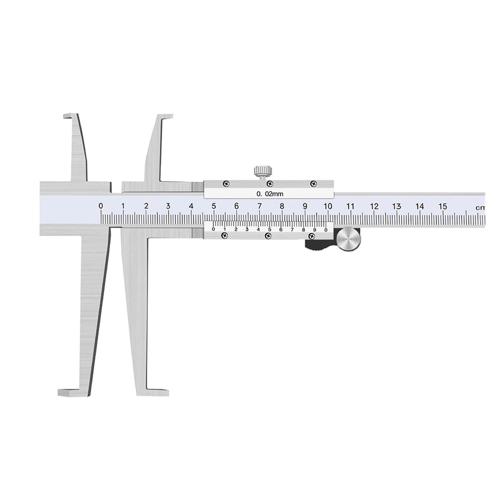 BDAYEK Vernier calipers High Precision Long Claw Inner Diameter Groove Vernier Caliper Measurement Tools Instrument(9-150mm)